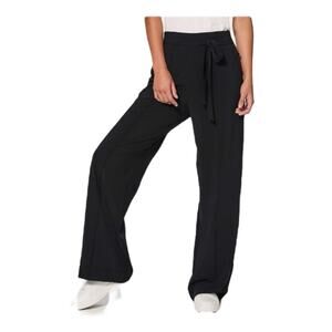 Lululemon Pants Womens 4 Black Noir Wide Leg High Rise Travel Office Minimalist